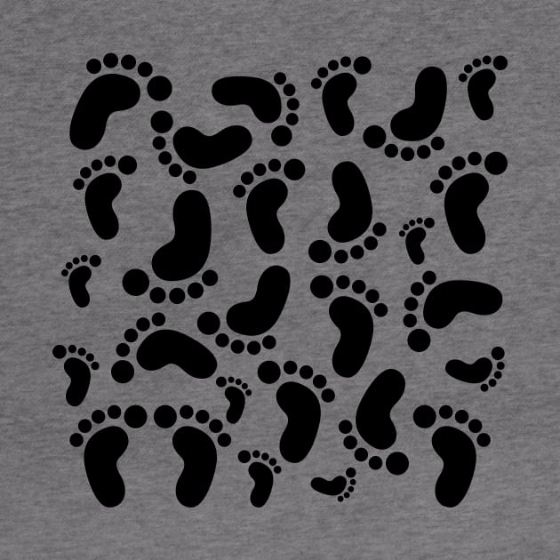 Funny Footprints Pattern by Valentin Cristescu